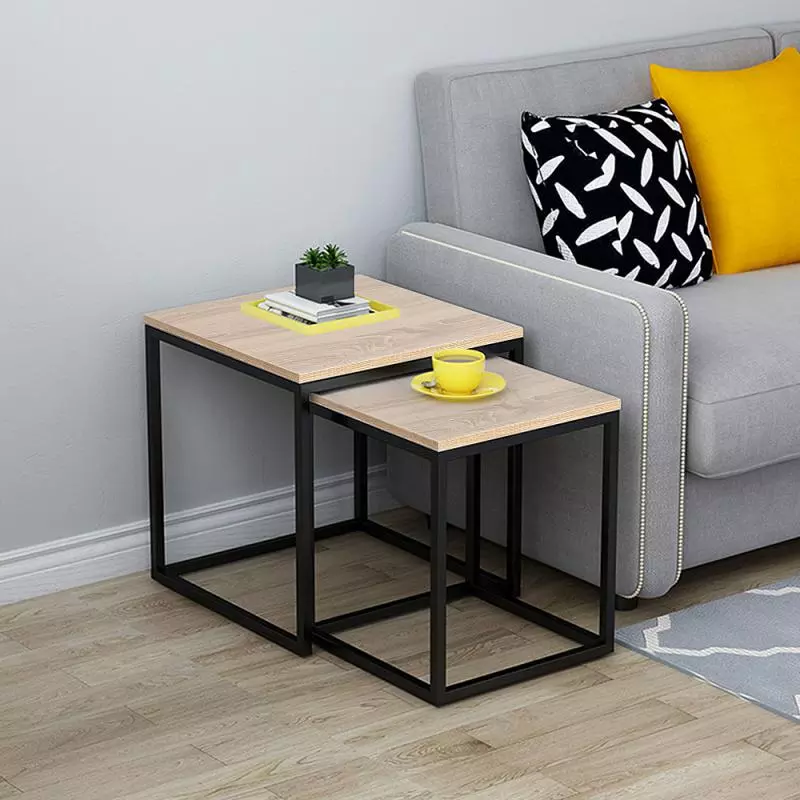 Square Table Wood Nordic Coffee Table Modern Removable Sofa Side Table Living Room Furniture Large Small Coffee Table HWC